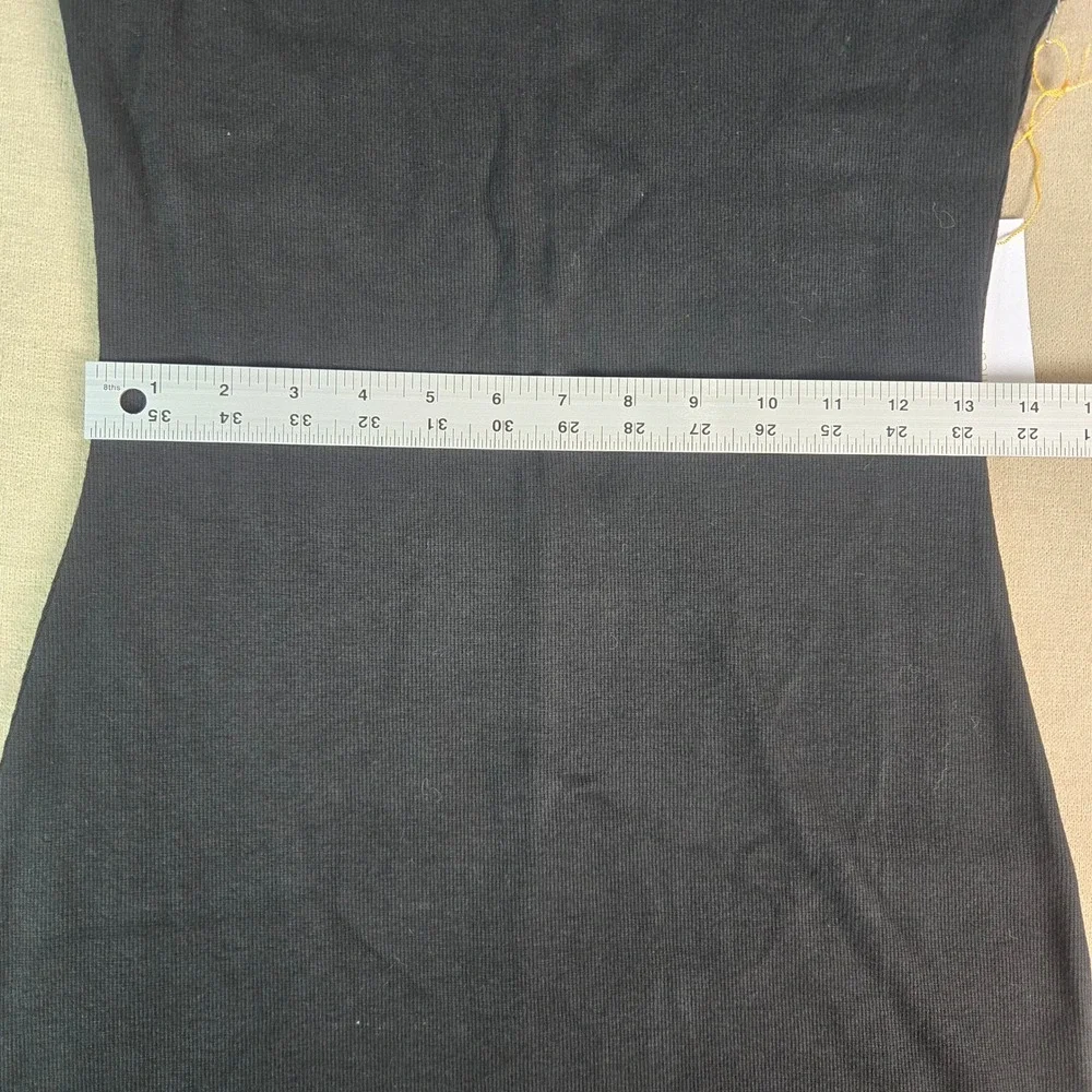 Backyard Roses Black Delilah Sweater Dress Off Shoulder Long Sleeve Med Ribbed‎ - Picture 9 of 10